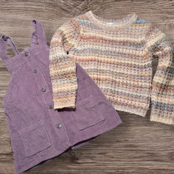 Splendid Other - Splendid Cream and Purple Sweater Matching Set